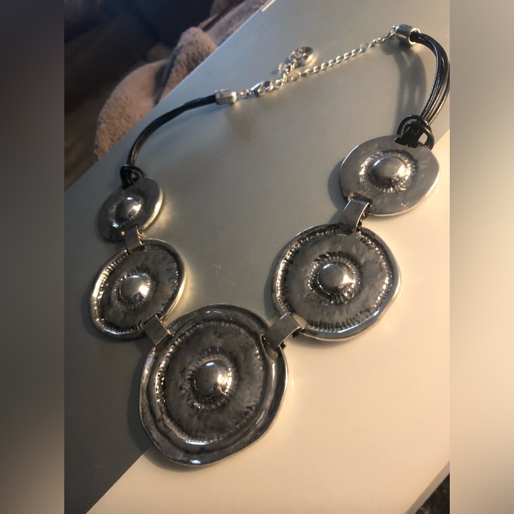 Elegant Silver Statement Necklace- $25 or $20 w/offer 142A